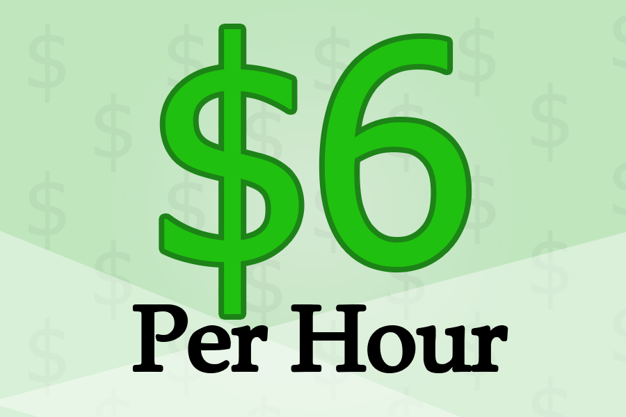 $6 per hour